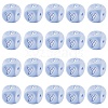 20Pcs Blue Cube Letter Silicone Beads 12x12x12mm Square Dice Alphabet Beads with 2mm Hole Spacer Loose Letter Beads for Bracelet Necklace Jewelry Making JX434Y-1