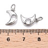 Brass Micro Pave Cubic Zirconia Charms KK-E068-VB229-B-3