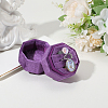 Velvet Cover Plastic Couple Ring Box VBOX-WH20003-001K-3