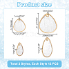 24Pcs 2 Styles Shell Pendants FIND-GA0004-51-2