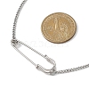 Iron Kilt Pin Pendant 304 Stainless Steel Curb Chain Necklaces NJEW-JN05679-2