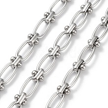 Tarnish Resistant 304 Stainless Steel Oval & Knot Link Chains CHS-B005-01P