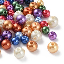 Glass Pearl Round Beads HY-X0003