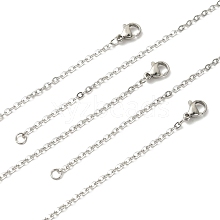 10Pcs 304 Stainless Steel Cable Chain Necklaces Set for Men Women STAS-YW0002-01P