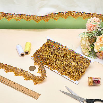 Polyester Fiber Lace Trim OCOR-WH0101-226C-1