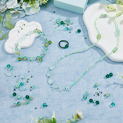 3 Bags Glass Beads GLAA-DC0001-37C-1