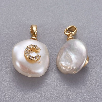 Natural Cultured Freshwater Pearl Pendants KK-L187-A-01C-1