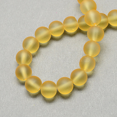 Baking Paint Transparent Glass Bead Strands X-GLAA-S031-8mm-11-1