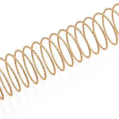 Textured Round Brass Jewelry Wires KK-N258-03G-1