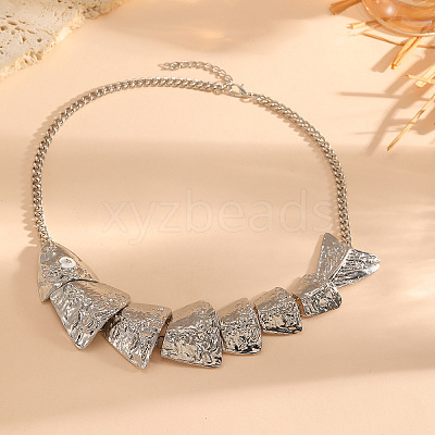 Summer Alloy Flexible Fish Bib Necklaces for Women WG0DD39-02-1