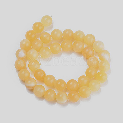 Natural Topaz Jade Beads Strands X-G-E266-11A-8mm-1