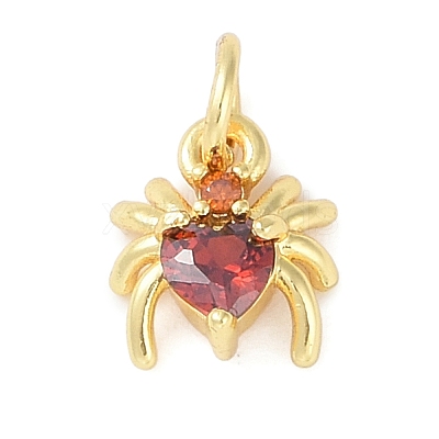 Brass Micro Pave Cubic Zirconia Pendants KK-S390-03G-02-1