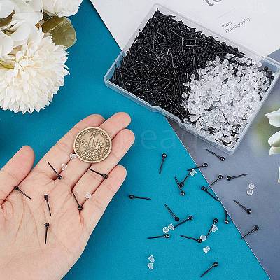 500Pcs Eco-Friendly Plastic Stud Earring Findings KY-SP0001-01B-1