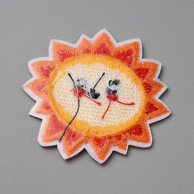 Summer Theme Polyester Computerized Embroidery Cloth Iron on/Sew on Patches PATC-WH0010-07B-1