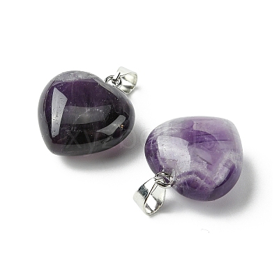 Natural Banded Amethyst Pendants G-F820-10A-16-1