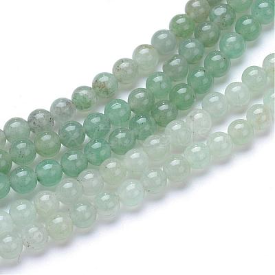 Natural Green Aventurine Bead Strands G-R412-15-6mm-1