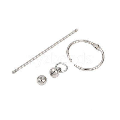 Iron Bar Beadable Keychain Clasps LS-AJEW-R004-02P-1