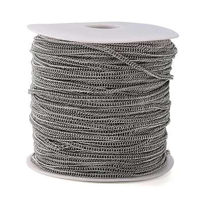 Iron Flat Double Link Chains CH-ZX009-5x3.5mm-P-1