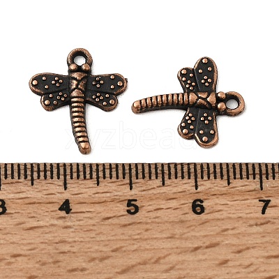 Tibetan Style Dragonfly Alloy Pendants TIBEP-A718-R-NR-1