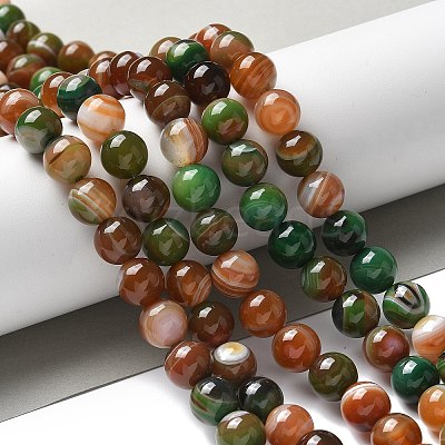 Natural Agate Beads Strands G-NH0001-G08-01-1