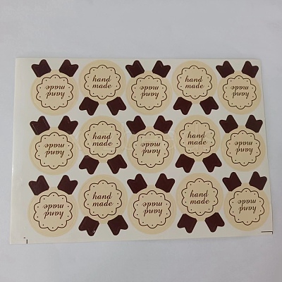 Medal with Word Hand Made Pattern Paper Stickers DIY-WH0308-131-1