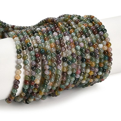 Natural Indian Agate Bead Strands G-A130-3mm-K12-1
