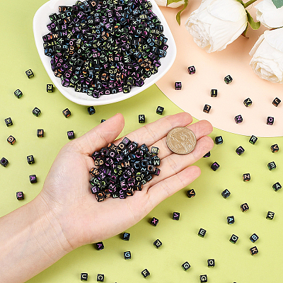 1000Pcs Opaque Acrylic Beads MACR-SC0002-43B-1