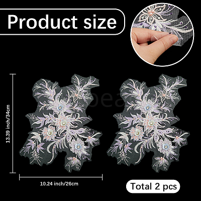 Polyester Acrylic Rhinestones Applique embroidery ABS Sequins FIND-WH20019-165A-03-1