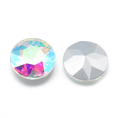 Pointed Back Glass Rhinestone Cabochons RGLA-T029-16mm-02-1