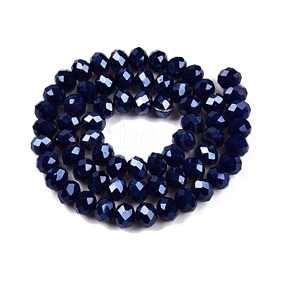 Electroplate Glass Beads Strands EGLA-A044-P8mm-A07-1