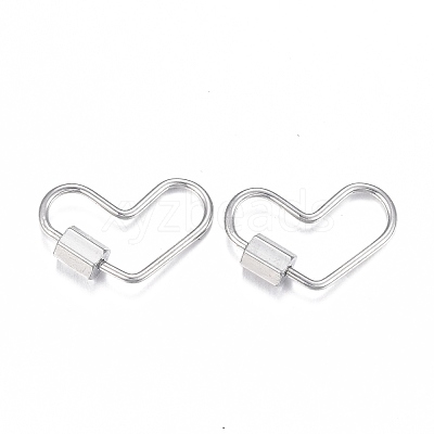 Tarnish Resistant 304 Stainless Steel Screw Carabiner Lock Charms STAS-H103-02P-1
