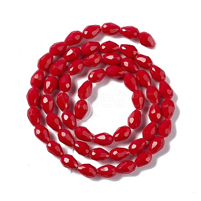 Faceted Glass Beads Strands GLAA-E037-02D-1