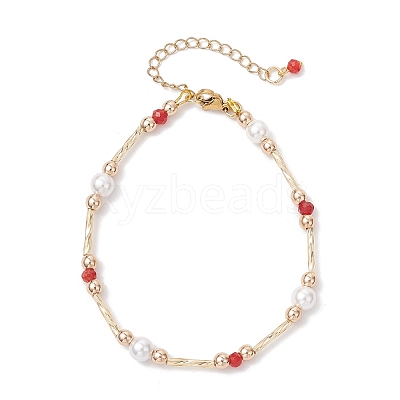 Dyed Natural Malaysia Jade Beaded Bracelets for Women BJEW-JB12028-01-1