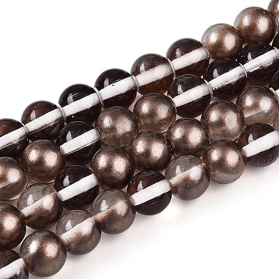 Baking Paint Transparent Glass Beads Strands DGLA-N011-8mm-09-1