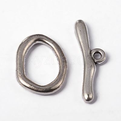 Alloy Toggle Clasps X-PALLOY-G014-AS-1