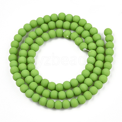 Opaque Glass Beads Strands X-GLAA-T032-P4mm-MD06-1