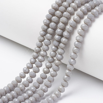 Opaque Solid Color Glass Beads Strands EGLA-A034-P4mm-D10-1