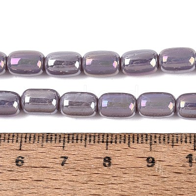 Electroplate Opaque Glass Beads Strands EGLA-Q132-03B-C04-1