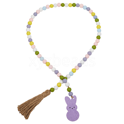 Wood Beads Pendant Decorations DIY-WH0888-777A-01-1