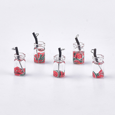 Glass Bottle Pendants LS-CRES-N017-06B-1