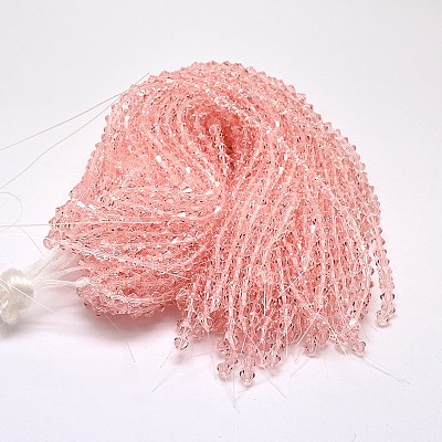 Imitate Austrian Crystal Bicone Glass Beads Strands GLAA-F029-3x3mm-15-1