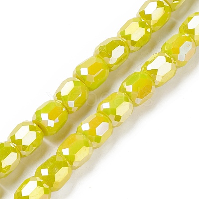 Electroplate Opaque Glass Beads GLAA-F108-10A-10-1