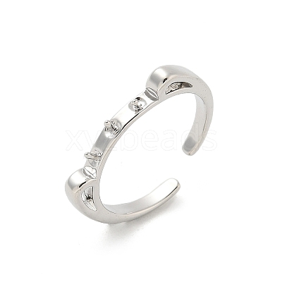 Brass Cup Peg Open Cuff Ring Settings LS-KK-G518-06P-01-1