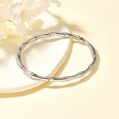 304 Stainless Steel Bamboo Joint Hinged Bangle JB757A-1