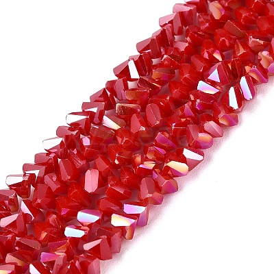 Electroplate Opaque Glass Beads Strands LS-EGLA-Q139-01A-C10-1