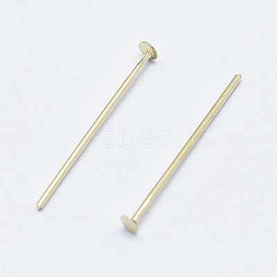Brass Flat Head Pins KK-G331-11-0.7x45-NF-1