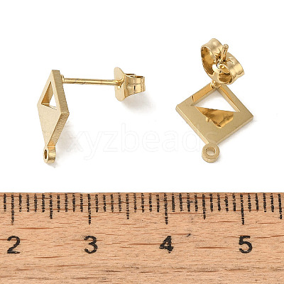 Ion Plating(IP) 304 Stainless Steel Stud Earring Findings X-STAS-I206-85G-1