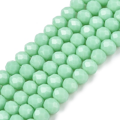 Opaque Solid Color Imitation Jade Glass Beads Strands LS-EGLA-A044-P4mm-D14-1