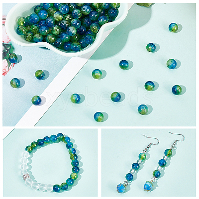 400Pcs Baking Paint Glass Beads Strands GLAA-PH0002-07-1
