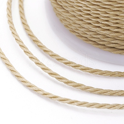 Round Waxed Polyester Cord YC-G006-01-1.0mm-20-1